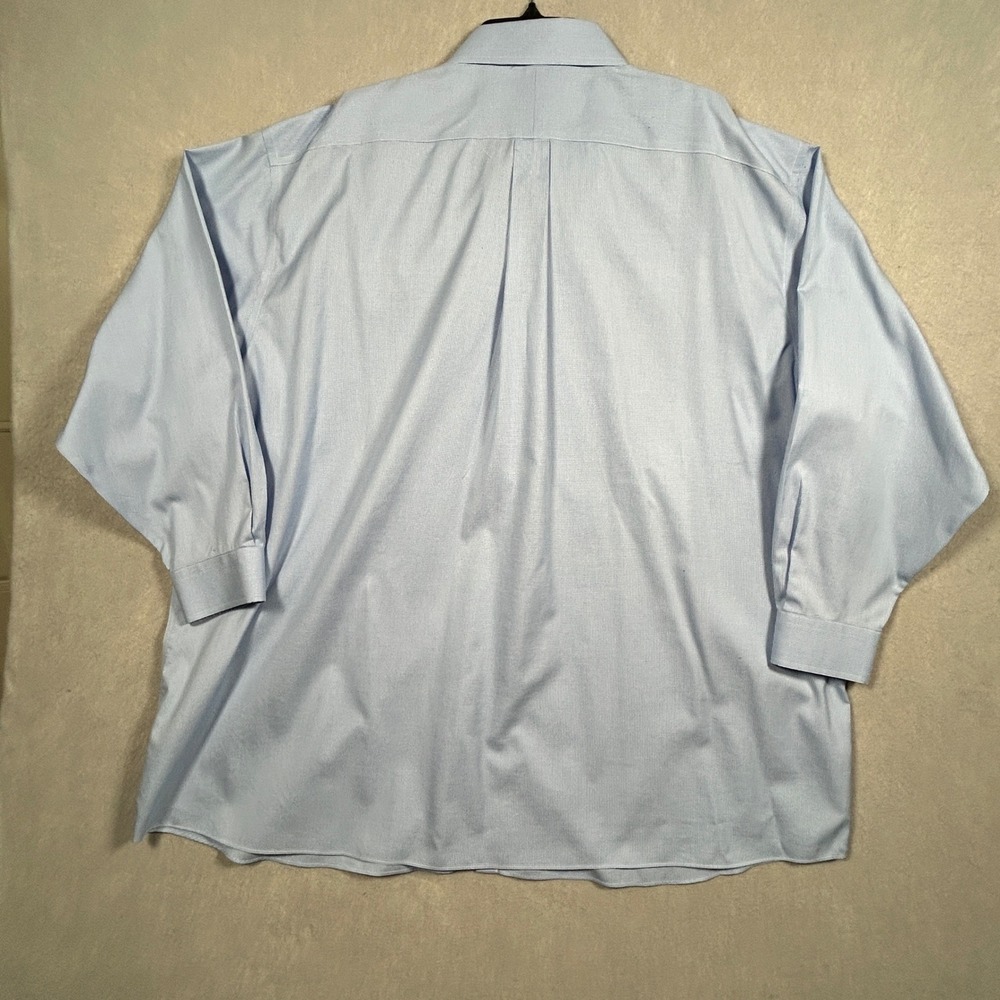 2 Jos. A. Bank Traveler Cotton Shirts Mens 20X35 Navy & Baby Blue Houndstooth - Picture 8 of 16